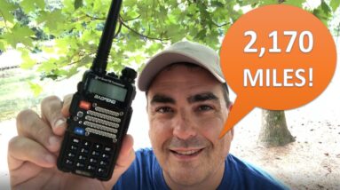 Baofeng UV-5R ham radio, talking from Atlanta to Seattle